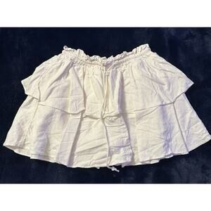 Stoney Clover x Target White Tiered Micro Skirt Linen Blend XS Boho Cottagecore